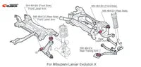 Cusco Bushing Pillowball Front Lower Arm(Front Side) Rear Upper Arm (Front Side) CT9A Evo 7/8/9/10