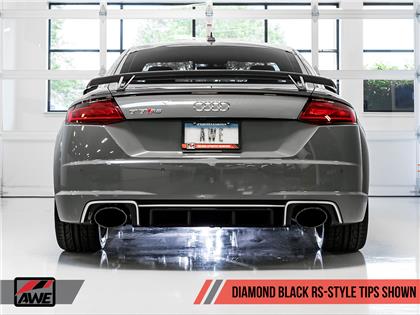 AWE SwitchPath™ Exhaust for Audi MK3 TT RS - Diamond Black RS-style Tips - 0