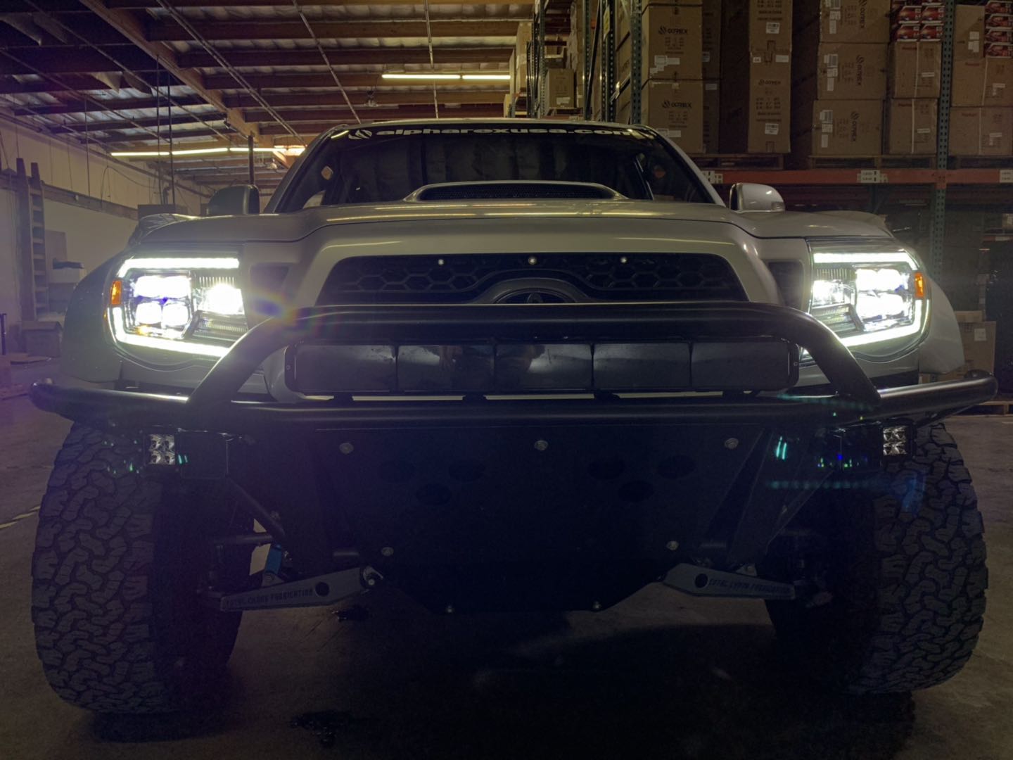 AlphaRex 05-11 Toyota Tacoma NOVA LED Projector Headlights Plank Style Alpha Black w/Activ Light/DRL