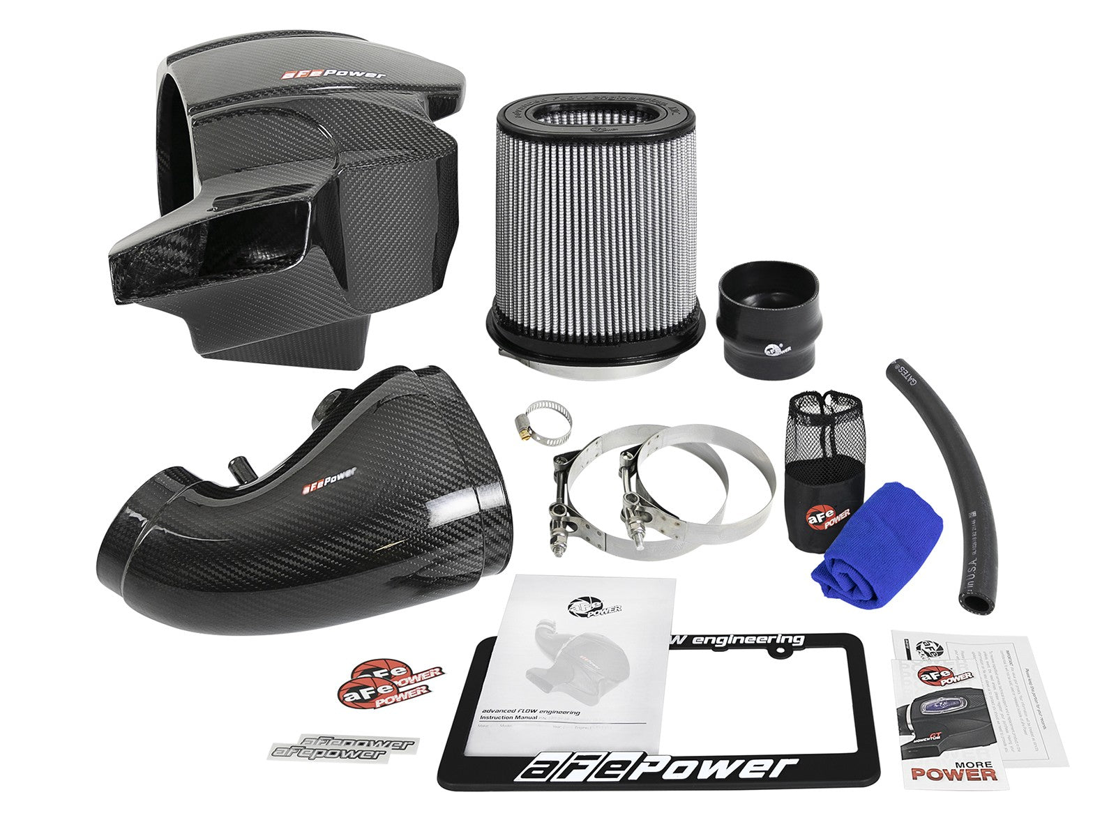 aFe Momentum Carbon Fiber CAIS w/ Pro Dry S Filter 12-19 Jeep Grand Cherokee SRT8 (WK2) V8-6.4L