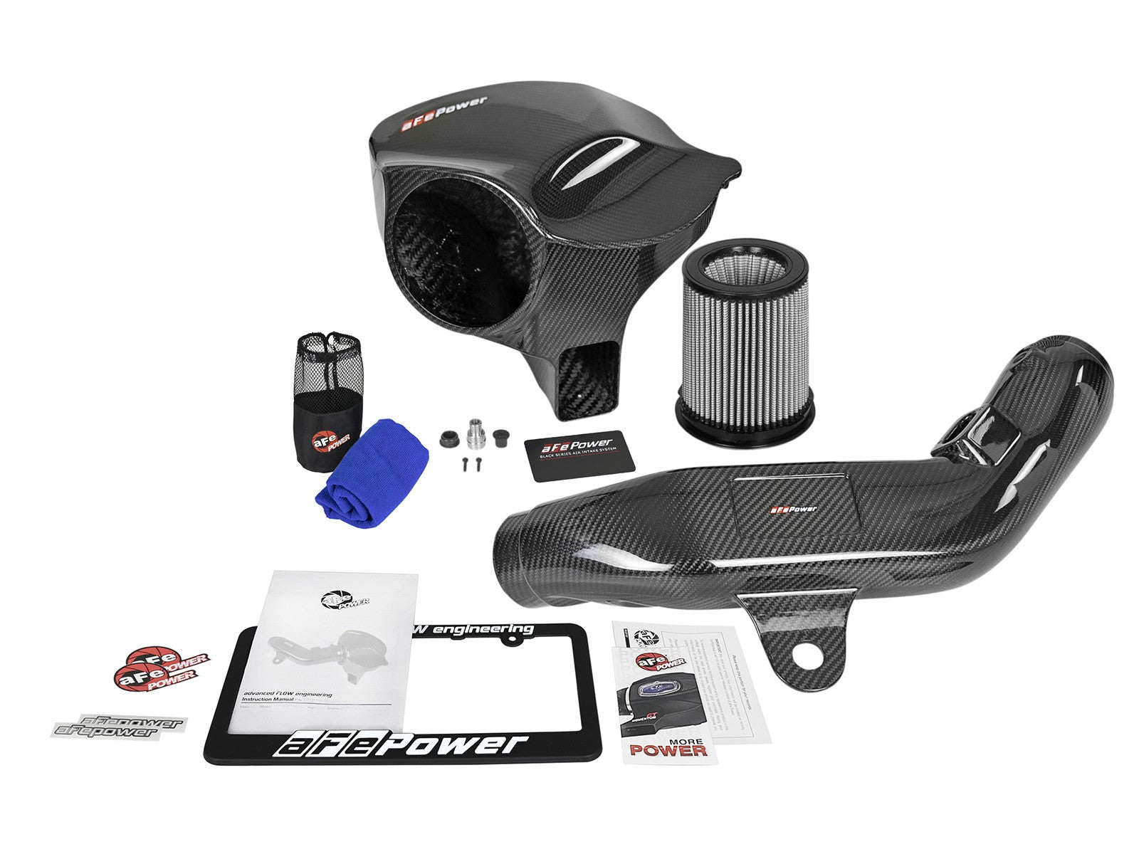 Black Series Stage-2 Carbon Fiber Cold Air Intake System w/ Pro DRY S Media BMW M2 (F87) 16-18 L6-3.0L (t) N55