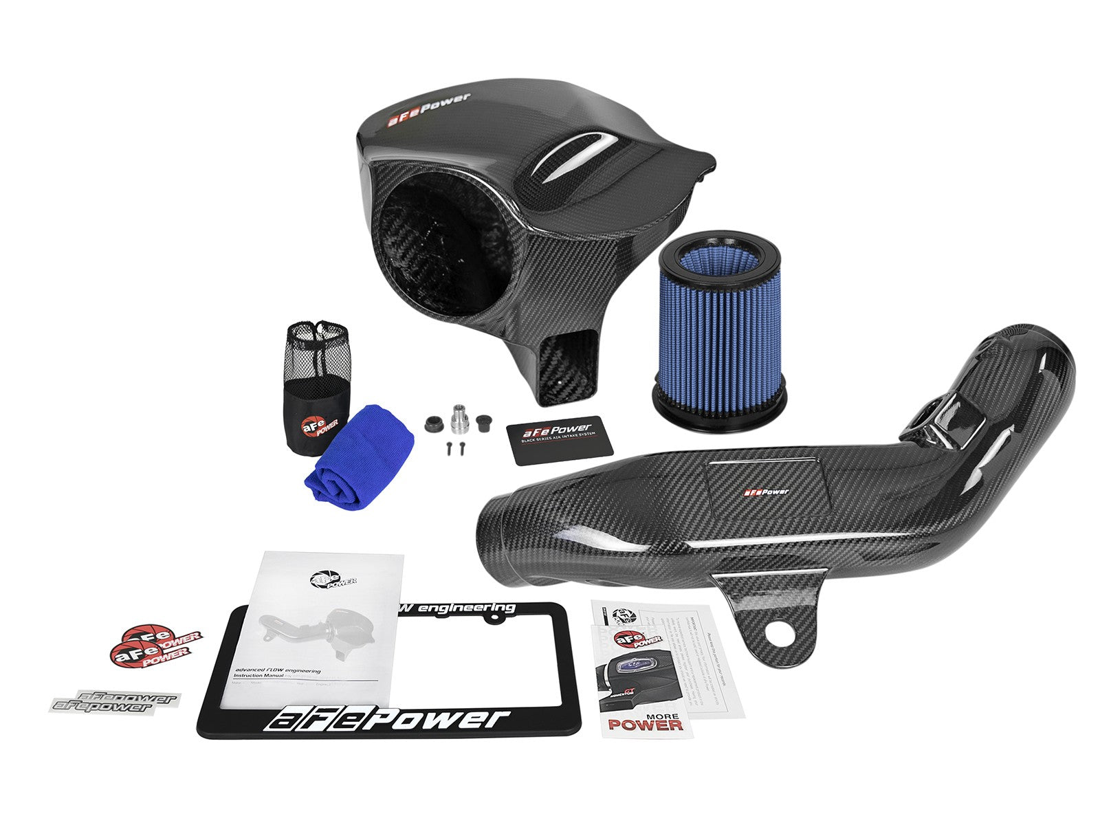 Black Series Stage-2 Carbon Fiber Cold Air Intake System w/ Pro 5R Media BMW M2 (F87) 16-18 L6-3.0L (t) N55