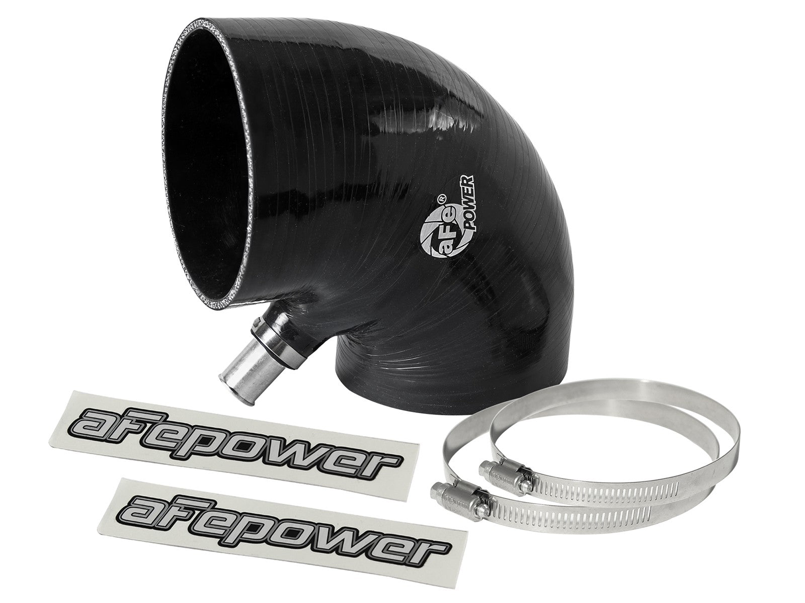 Magnum FORCE Cold Air Intake System Spare Parts Kit (4 IN ID to 4-1/4 IN ID x 90 Deg.) Elbow Reducing Coupler - Black