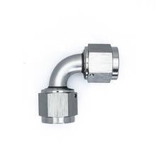 8AN Flare Female Swivel 90-degree to 8AN Flare Female Swivel 90-degree, anodized DW titanium