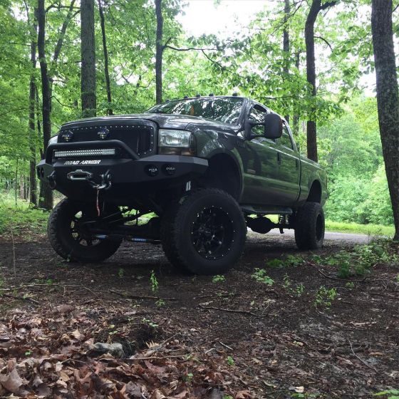 Road Armor 05-07 Ford F-250 Stealth Front Winch Bumper w/Pre-Runner Guard - Tex Blk - 0