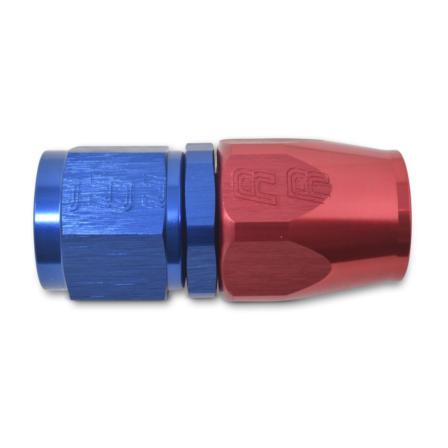 Russell Performance -6 AN Red/Blue Straight Full Flow Hose End