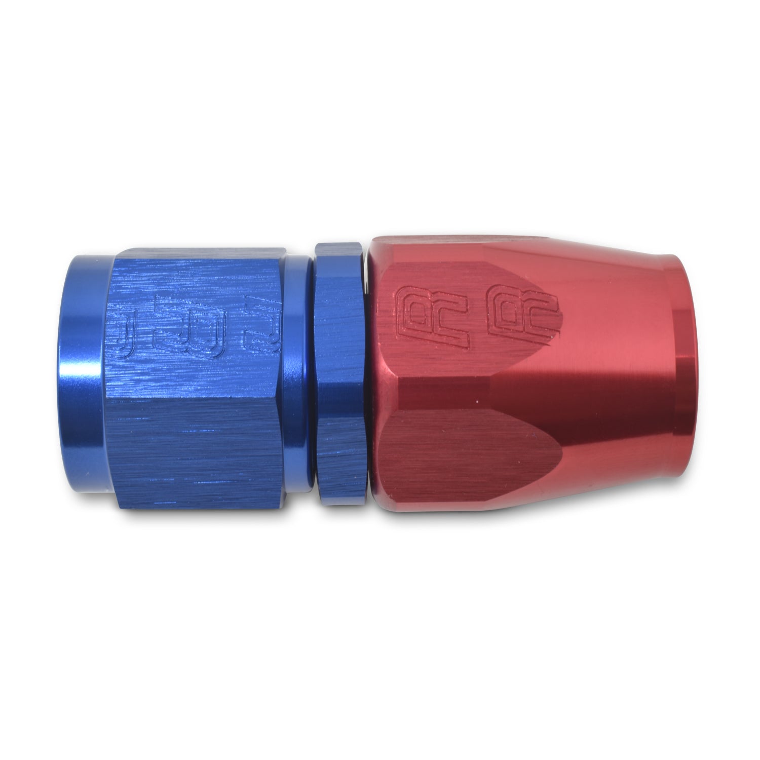 Russell Performance -8 AN Red/Blue Straight Full Flow Hose End