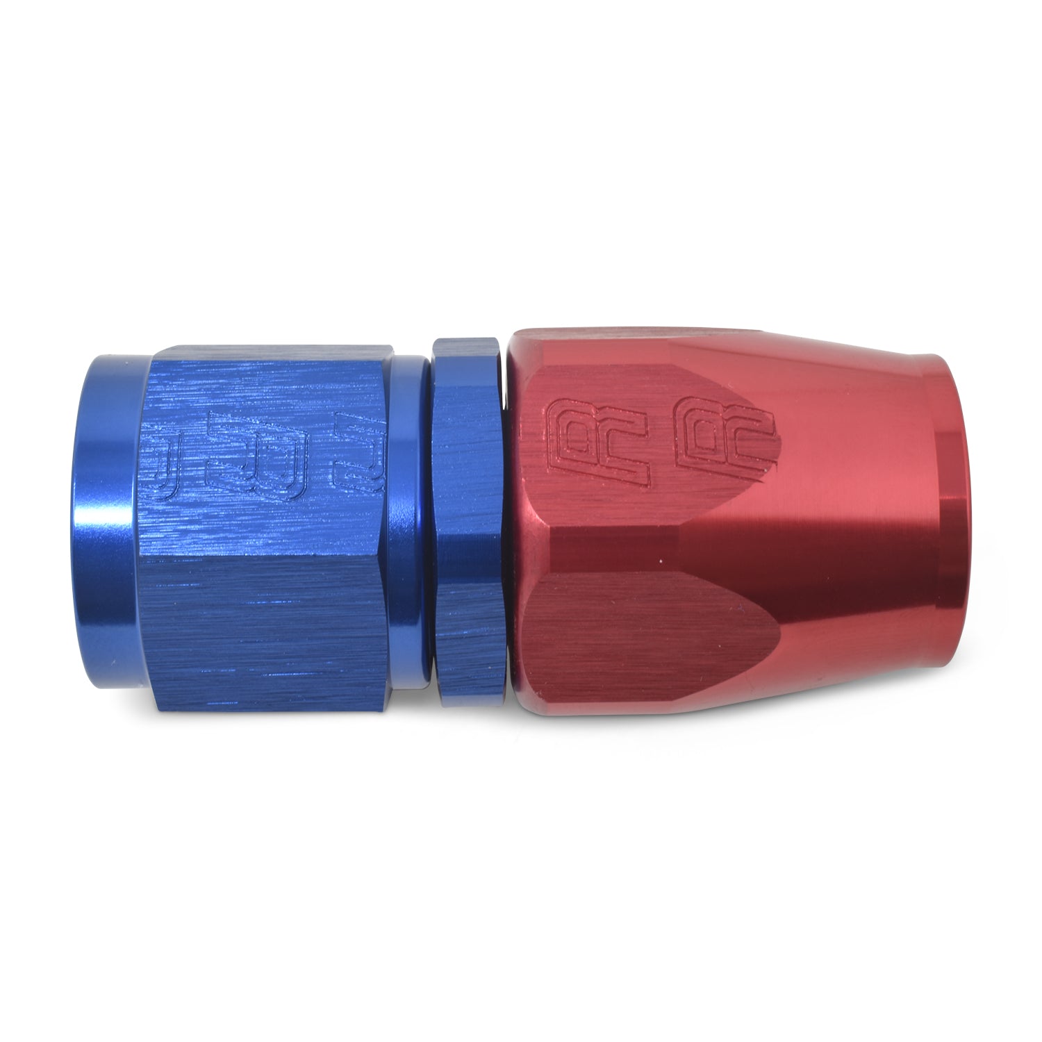 Russell Performance -10 AN Red/Blue Straight Full Flow Hose End