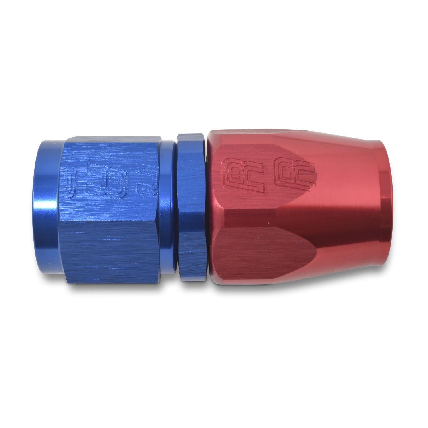 Russell Performance -20 AN Red/Blue Straight Full Flow Hose End