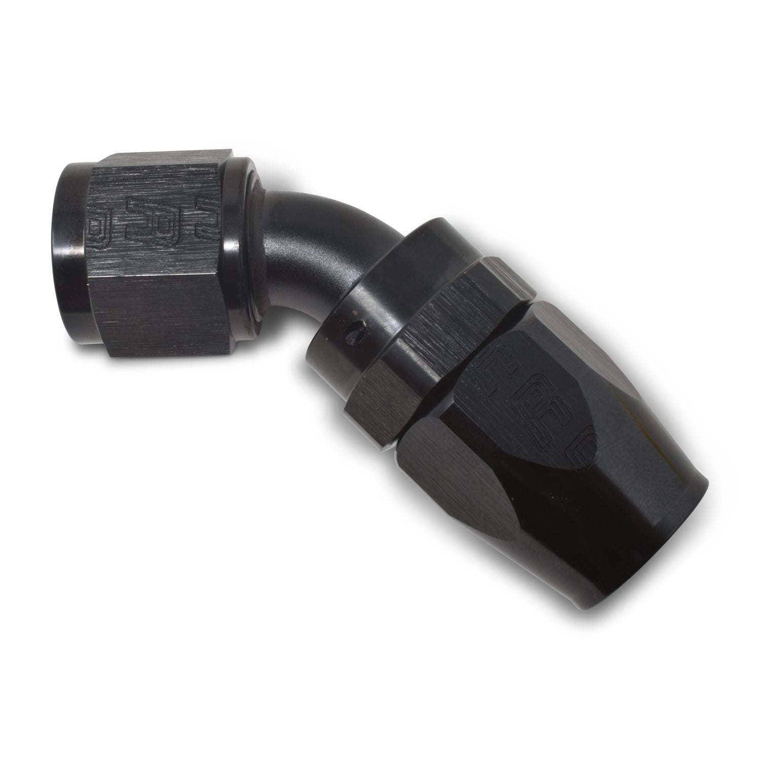 Russell Performance -4 AN Black 45 Degree Full Flow Hose End