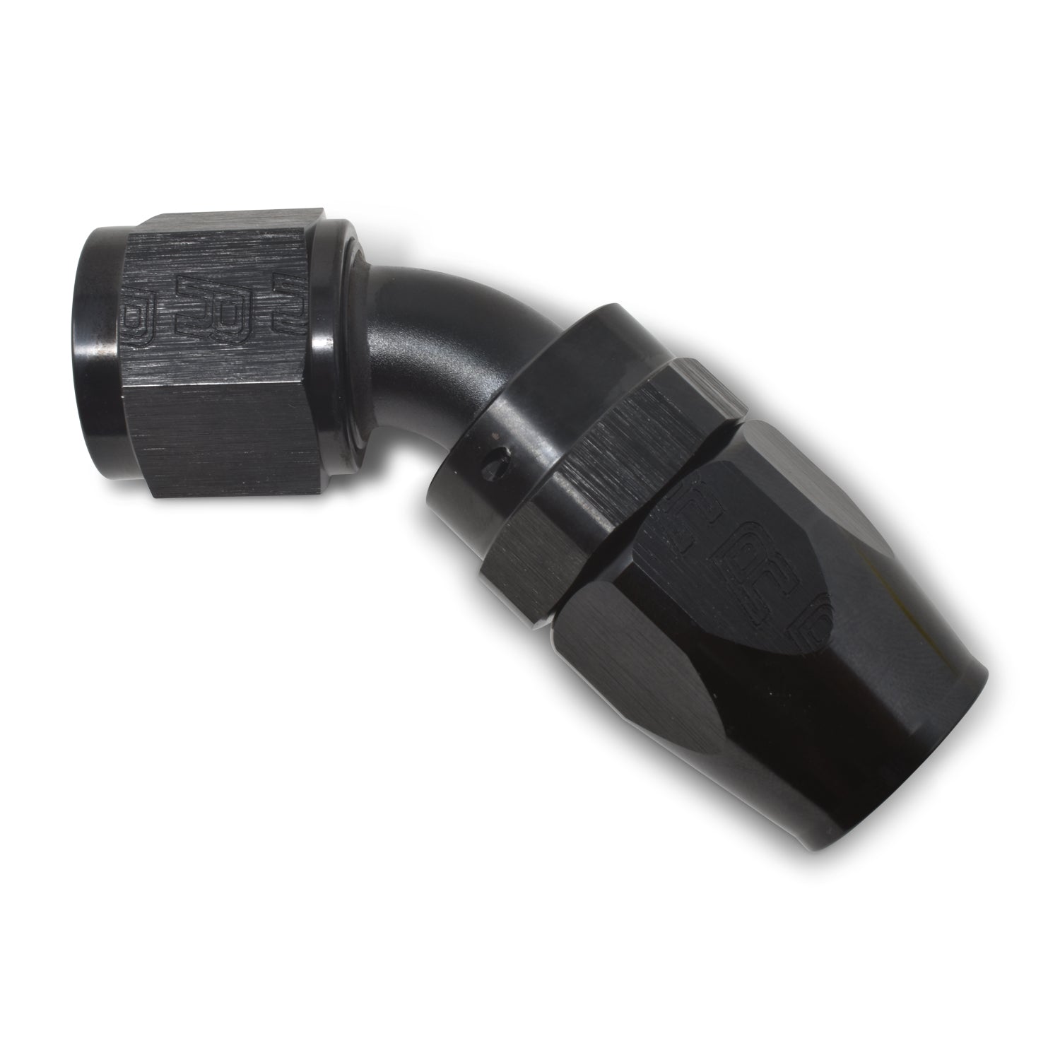 Russell Performance -6 AN Black 45 Degree Full Flow Hose End