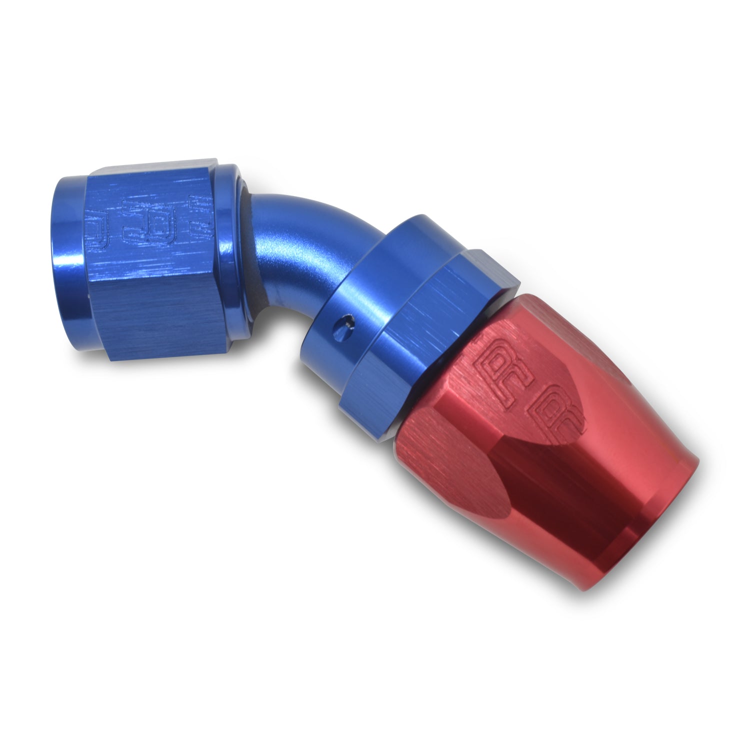 Russell Performance -10 AN Red/Blue 45 Degree Full Flow Hose End