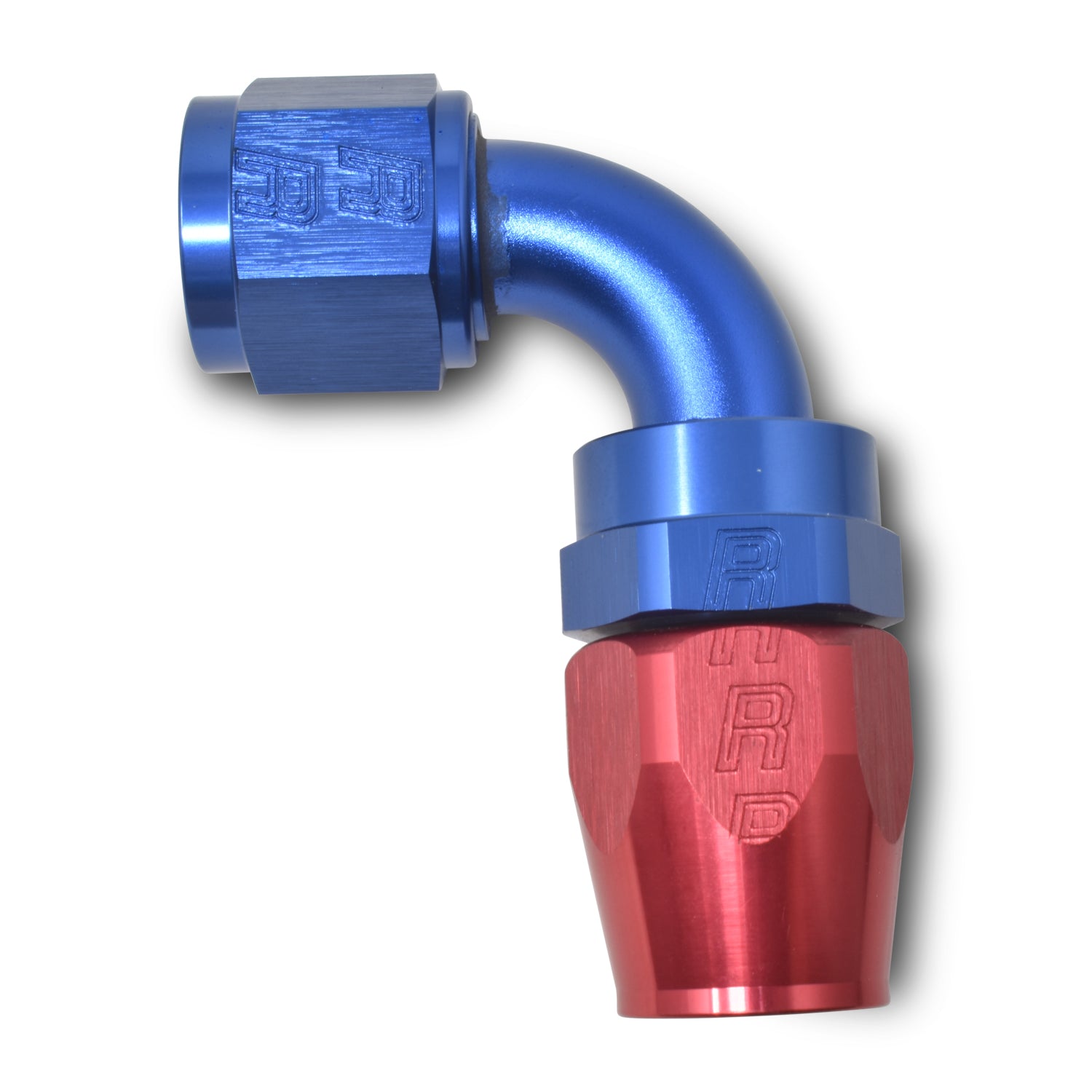 Russell Performance -4 AN Red/Blue 90 Degree Full Flow Hose End