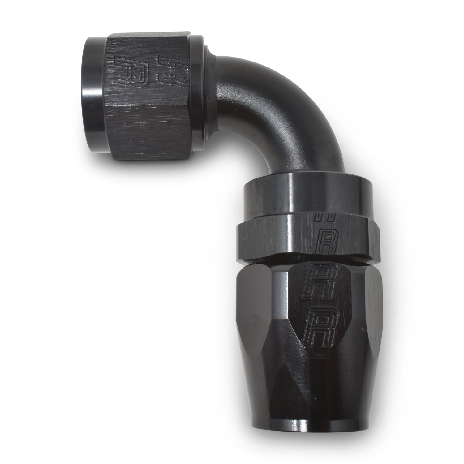 Russell Performance -4 AN Black 90 Degree Full Flow Hose End