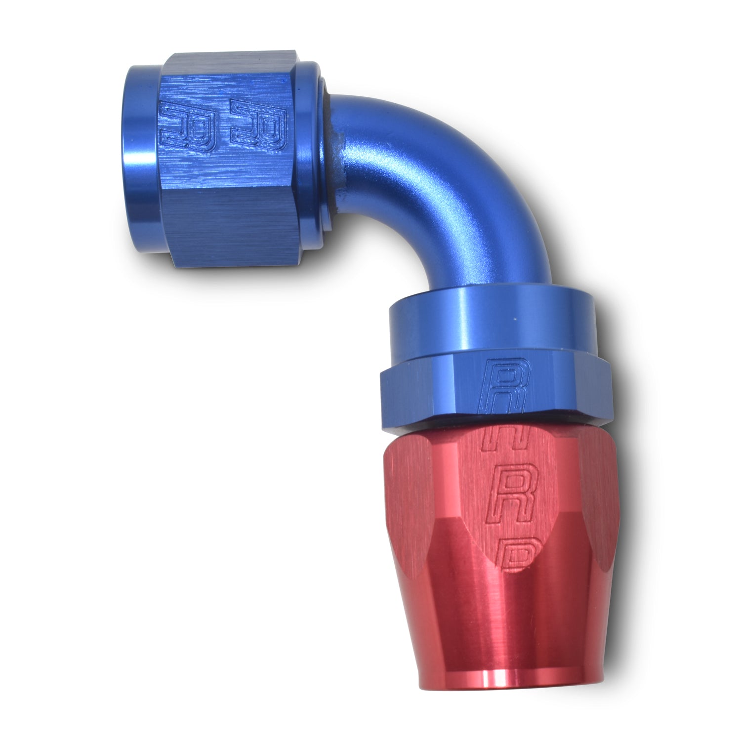 Russell Performance -8 AN Red/Blue 90 Degree Full Flow Hose End