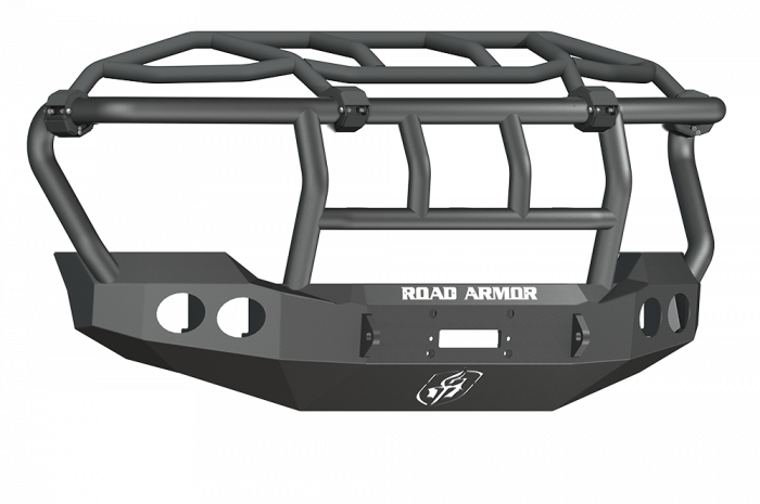 Road Armor 11-16 Ford F-250 Stealth Front Winch Bumper w/Intimidator Guard - Tex Blk