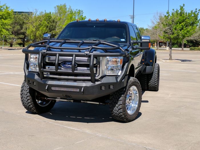 Road Armor 11-16 Ford F-250 Stealth Front Bumper w/Intimidator Guard - Tex Blk - 0