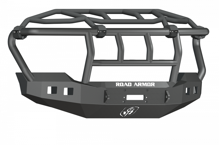 Road Armor 11-16 Ford F-250 Stealth Front Winch Bumper w/Intimidator Guard - Tex Blk