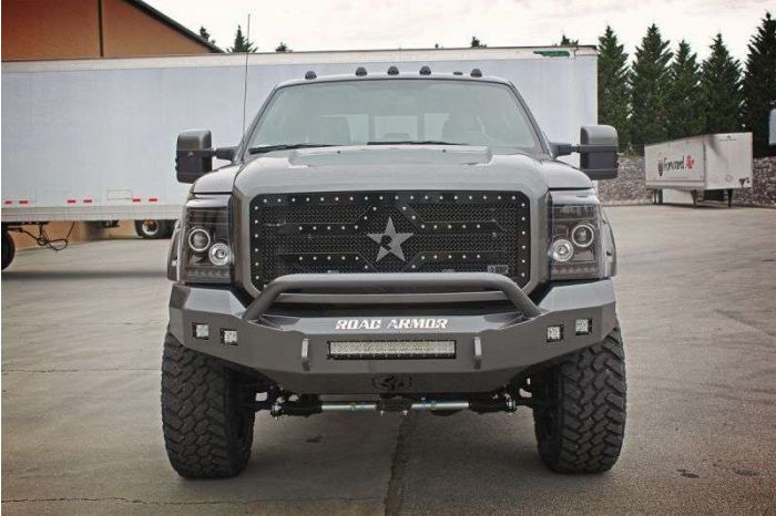 Road Armor 11-16 Ford F-250 Stealth Front Bumper w/Pre-Runner Guard - Tex Blk - 0