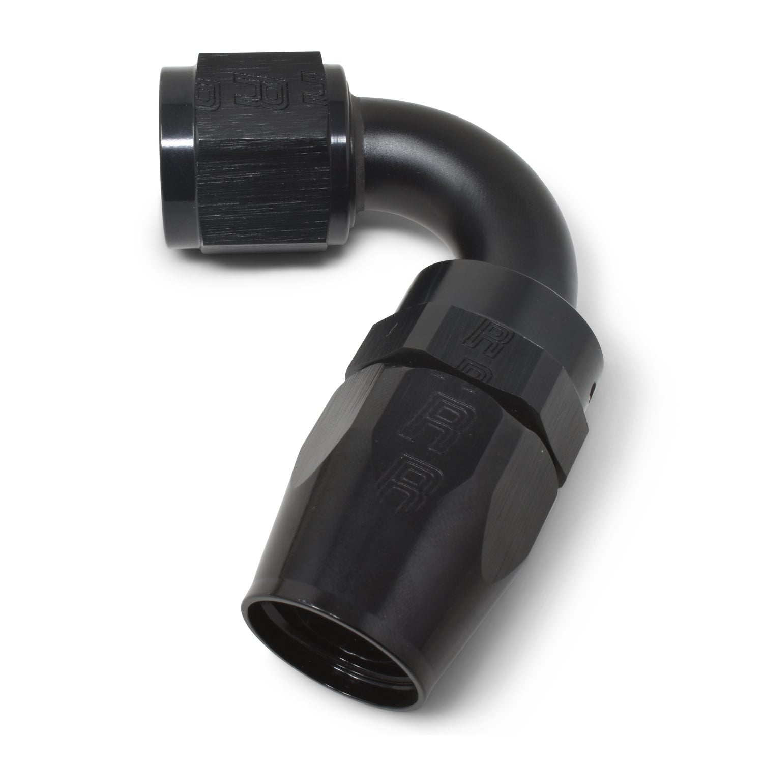 Russell Performance -6 AN Black 120 Degree Full Flow Swivel Hose End