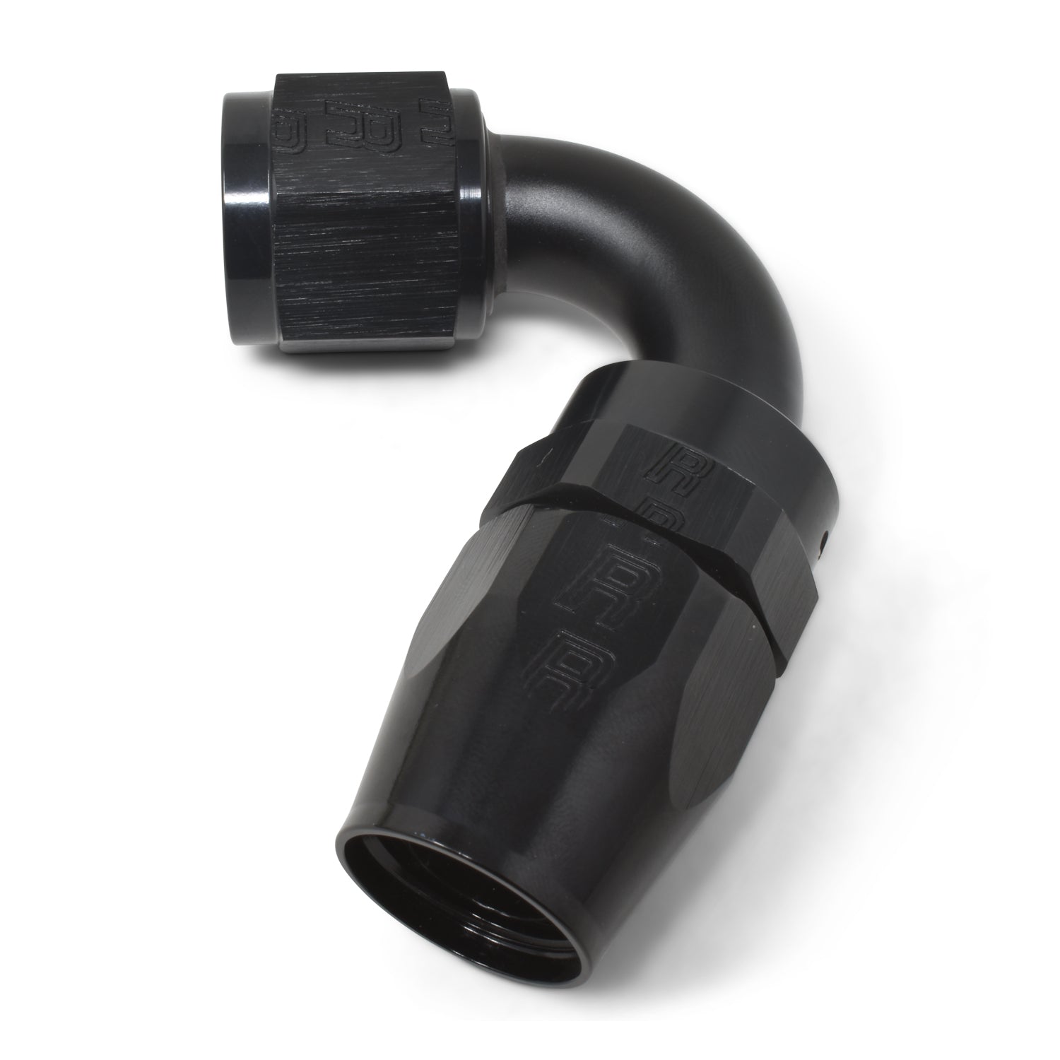 Russell Performance -8 AN Black 120 Degree Full Flow Swivel Hose End