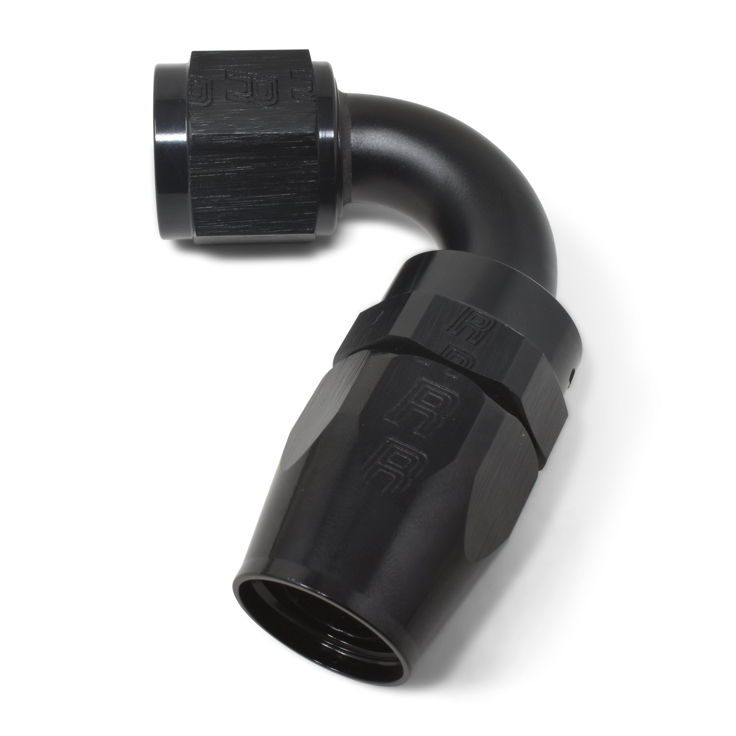 Russell Performance -10 AN Black 120 Degree Full Flow Swivel Hose End