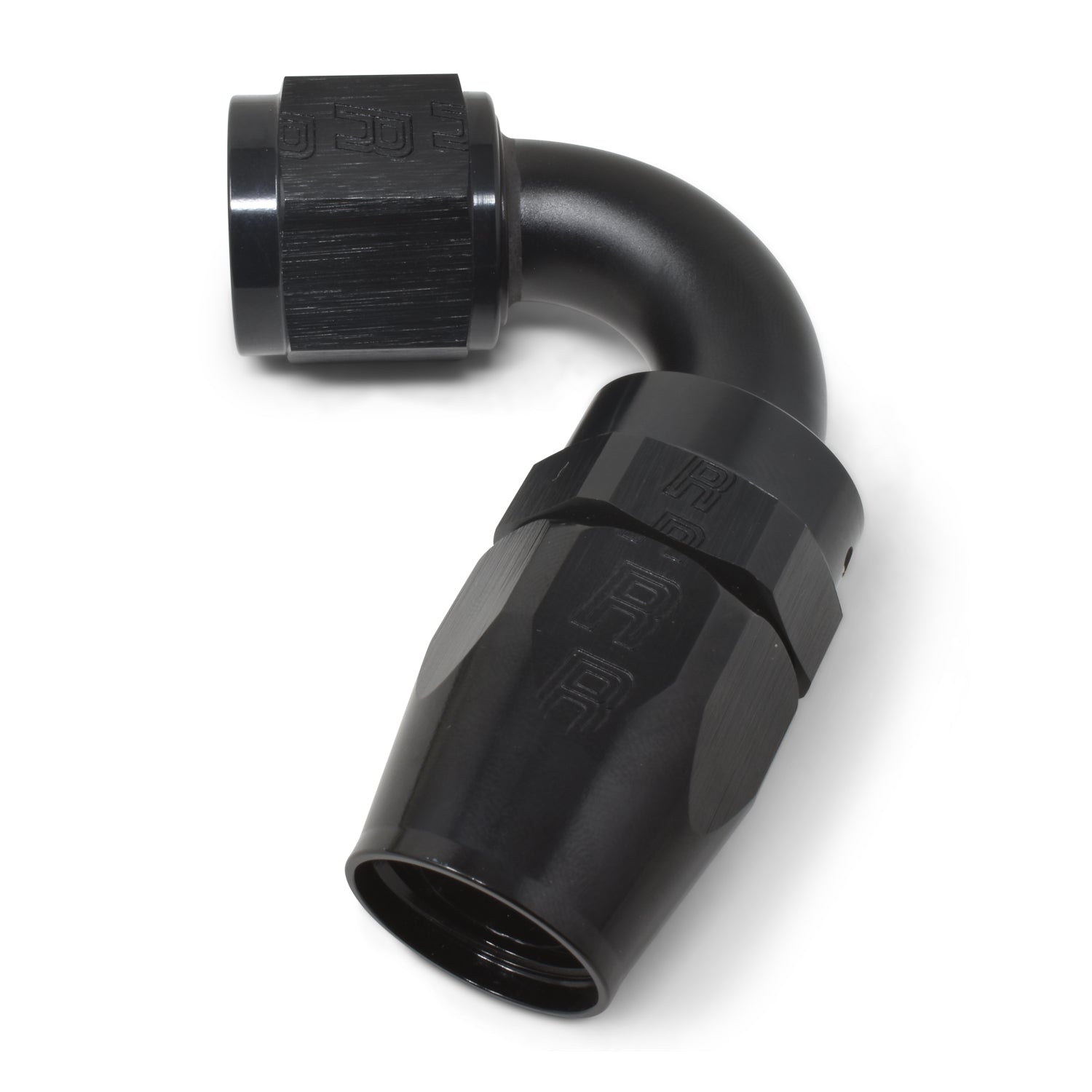 Russell Performance -12 AN Black 120 Degree Full Flow Swivel Hose End