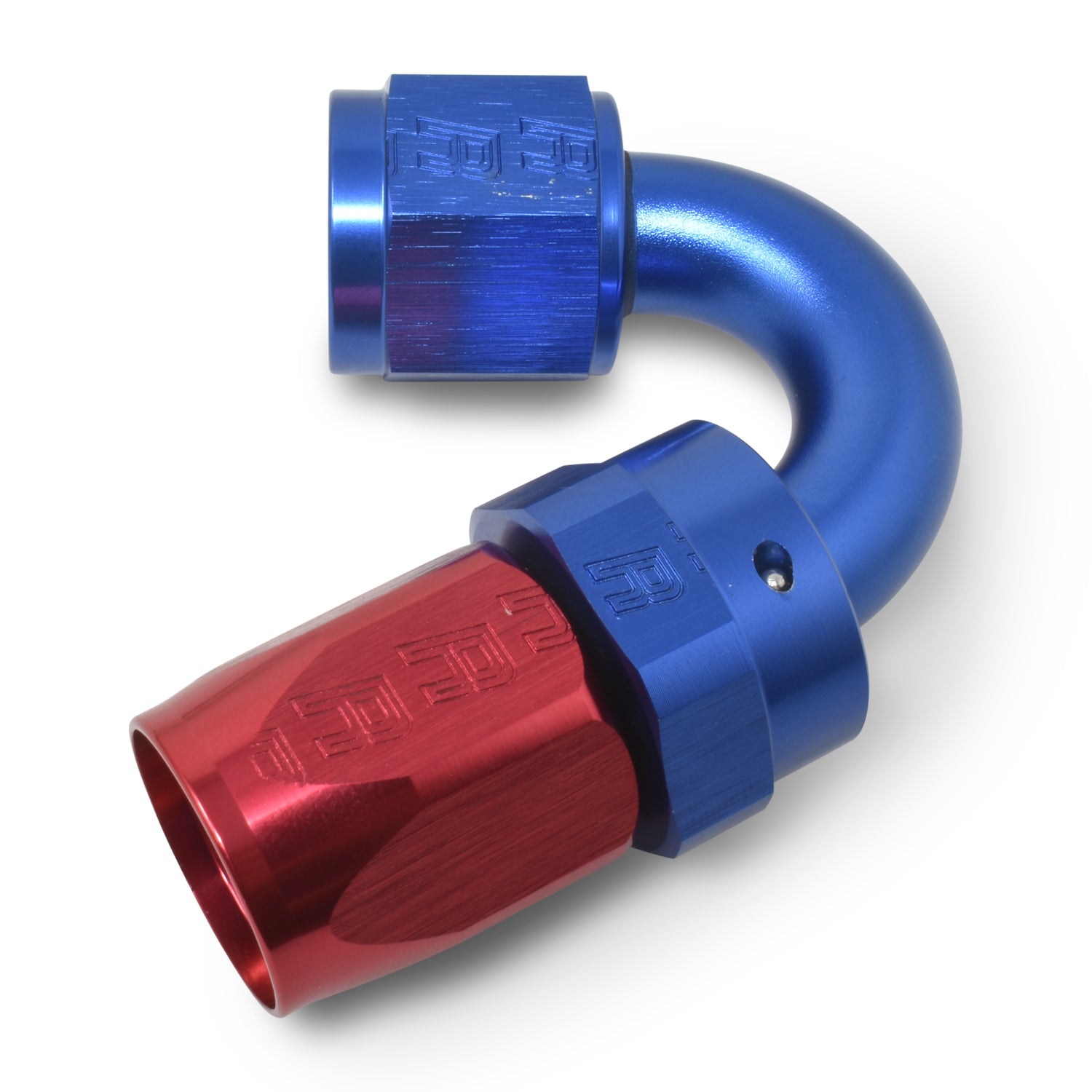 Russell Performance -6 AN Red/Blue 150 Degree Full Flow Swivel Hose End (With 9/16in Radius)