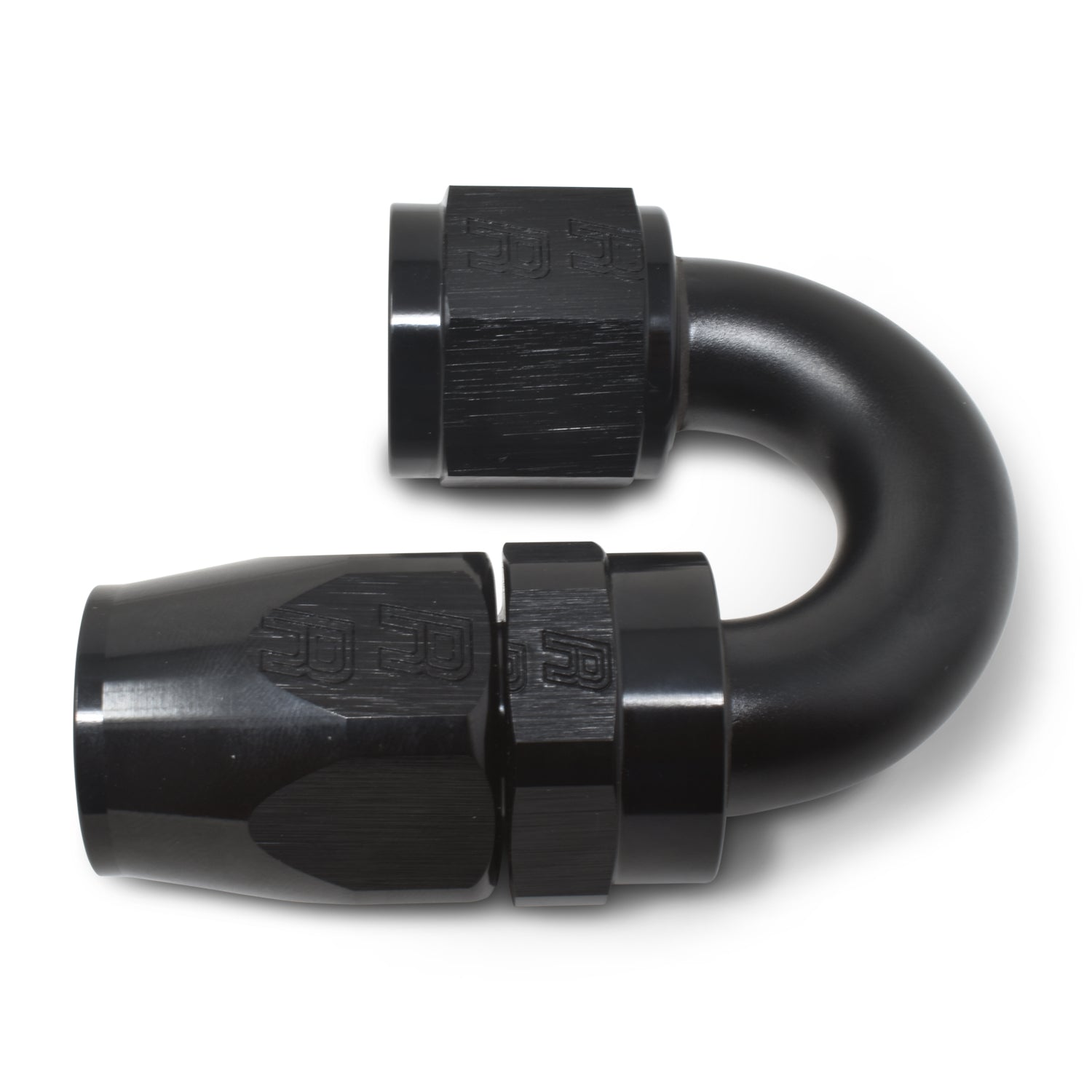 Russell Performance -6 AN Black 180 Degree Full Flow Swivel Hose End