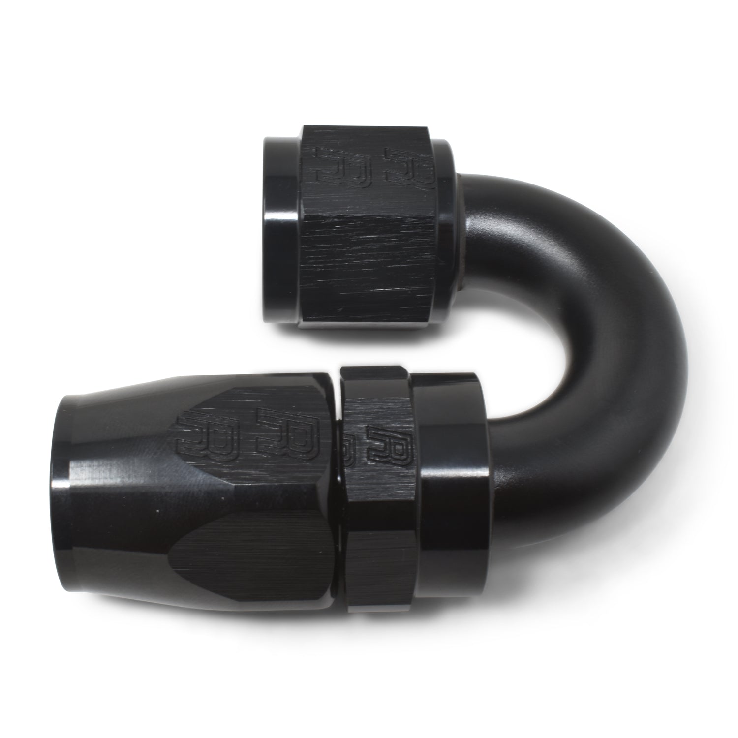 Russell Performance -8 AN Black 180 Degree Full Flow Swivel Hose End