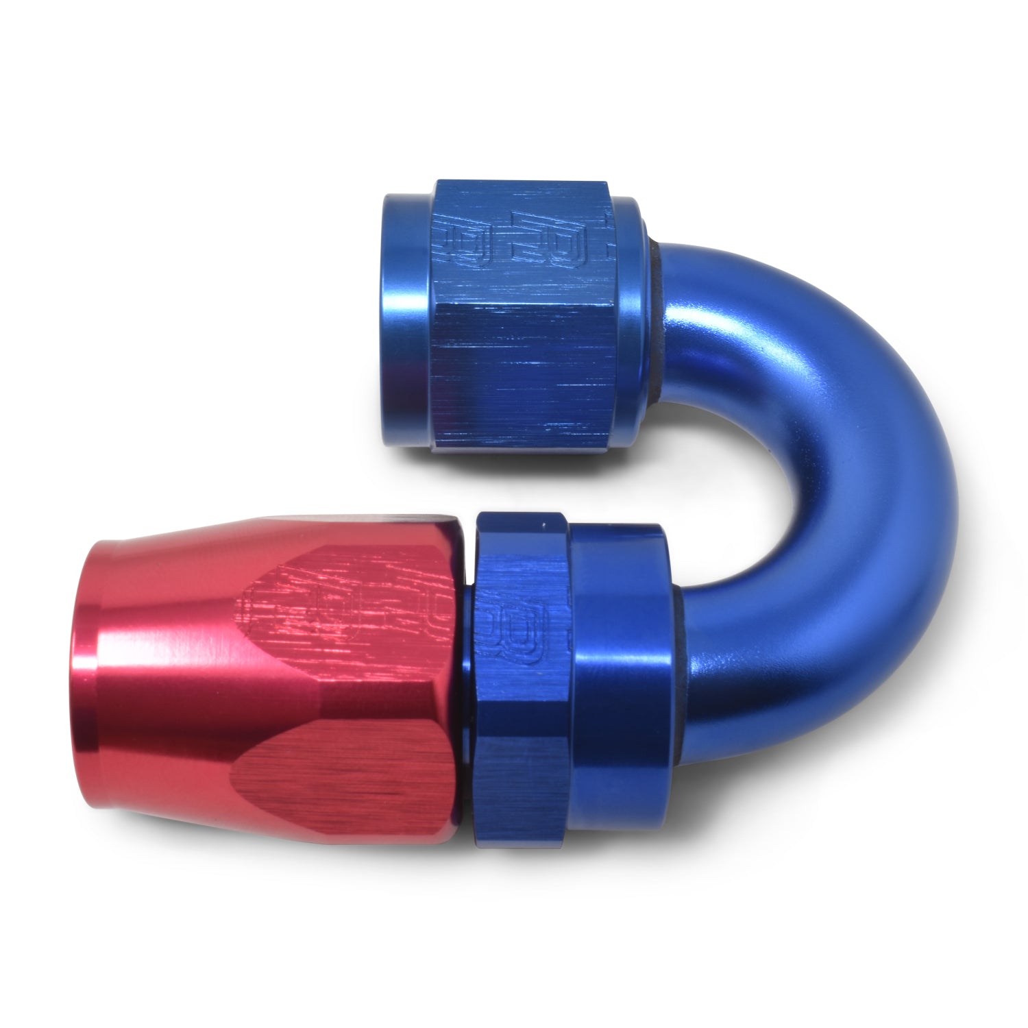 Russell Performance -10 AN Red/Blue 180 Degree Full Flow Swivel Hose End (With 15/16in Radius)