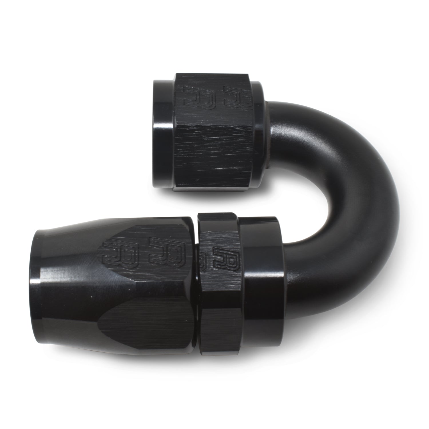 Russell Performance -10 AN Black 180 Degree Full Flow Swivel Hose End