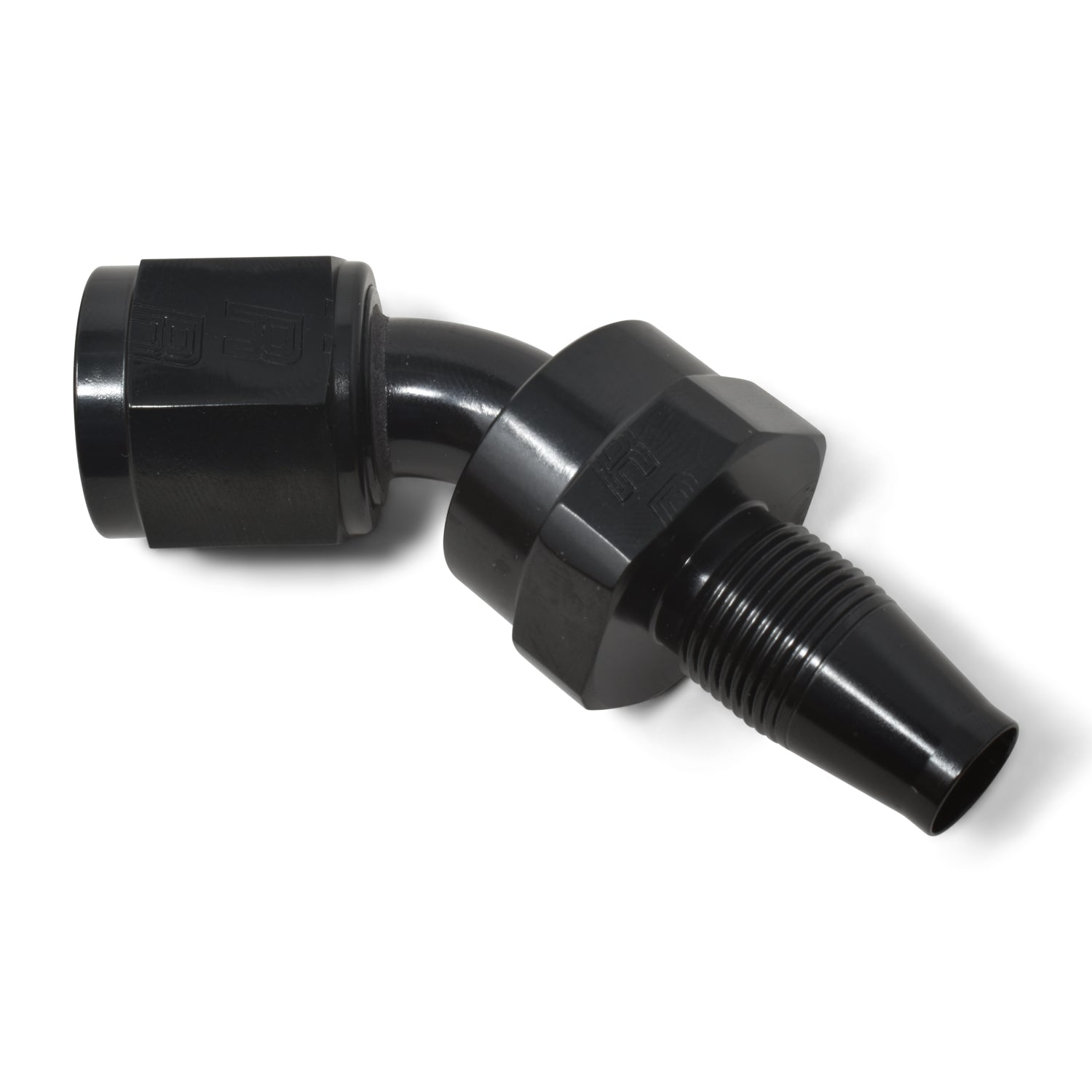 Russell Performance -8 AN 45 Degree Hose End Without Socket - Polished and Black