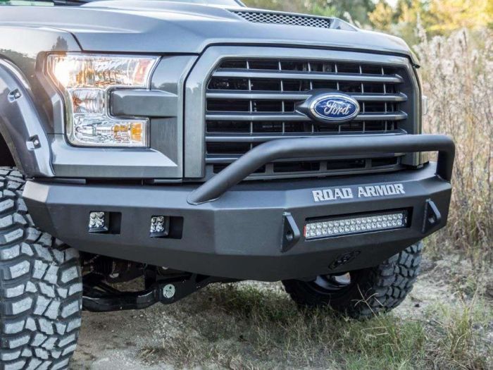 Road Armor 15-17 Ford F-150 Stealth Front Bumper w/Pre-Runner Guard - Tex Blk