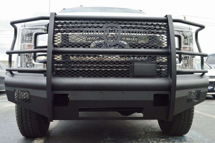 Road Armor 17-20 Ford F-250 Vaquero Front Bumper Full Guard - Tex Blk - 0