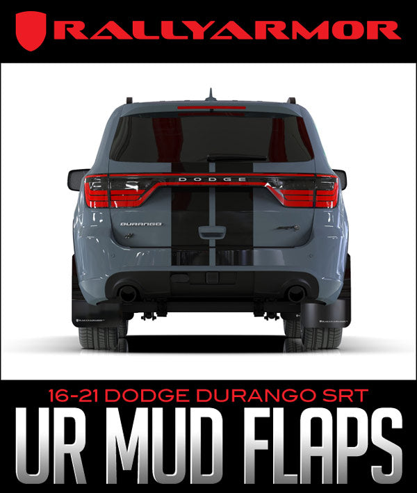 RALLY ARMOR UR MUD FLAPS: 2016-24 Dodge Durango GT/RT/SRT/SXT