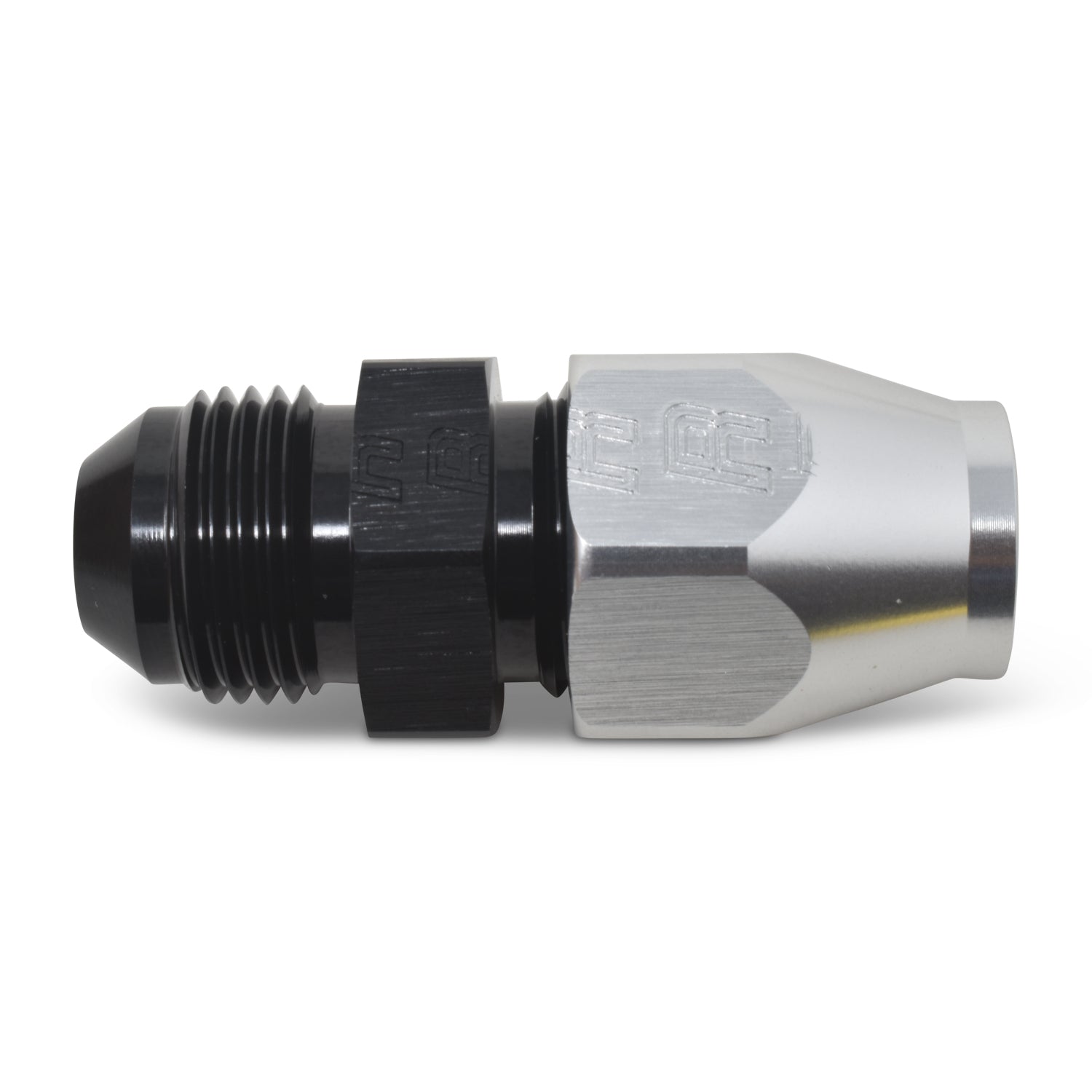 Russell Performance Black/Silver -8 AN Male 37 Degree to 1/2in Aluminum Tube