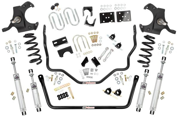 UMI Performance 73-87 GM C10 Handling and Lowering Kit Stage 2.5 4.5in F/6in R Viking Shocks - Black