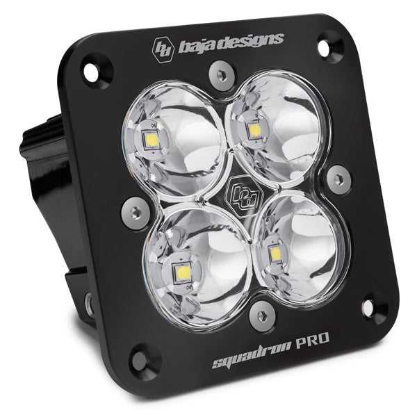 Baja Designs Squadron Pro Work/Scene Pattern Black Flush Mount LED Light Pod - Clear