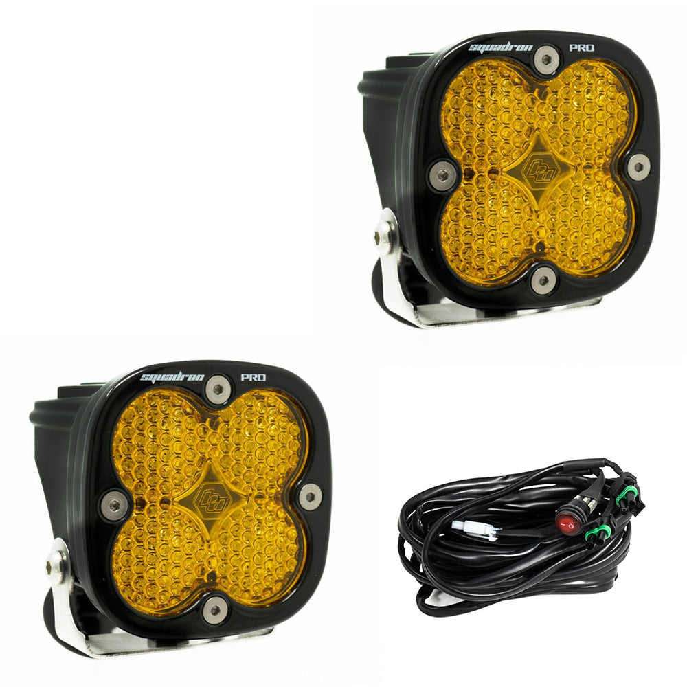 Baja Designs Squadron Pro Series Work/Scene Pattern Pair LED Light Pods - Amber