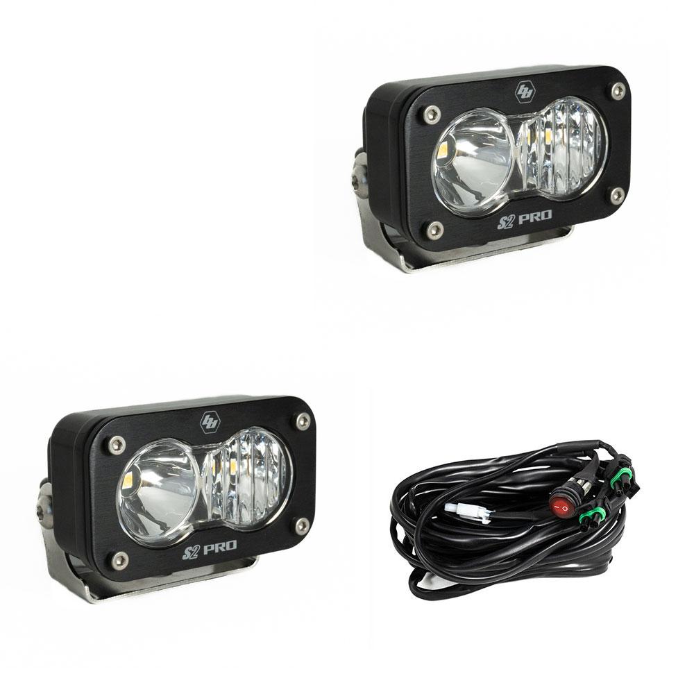 Baja Designs S2 Pro Series LED Light Pods Driving Combo Pattern - Pair