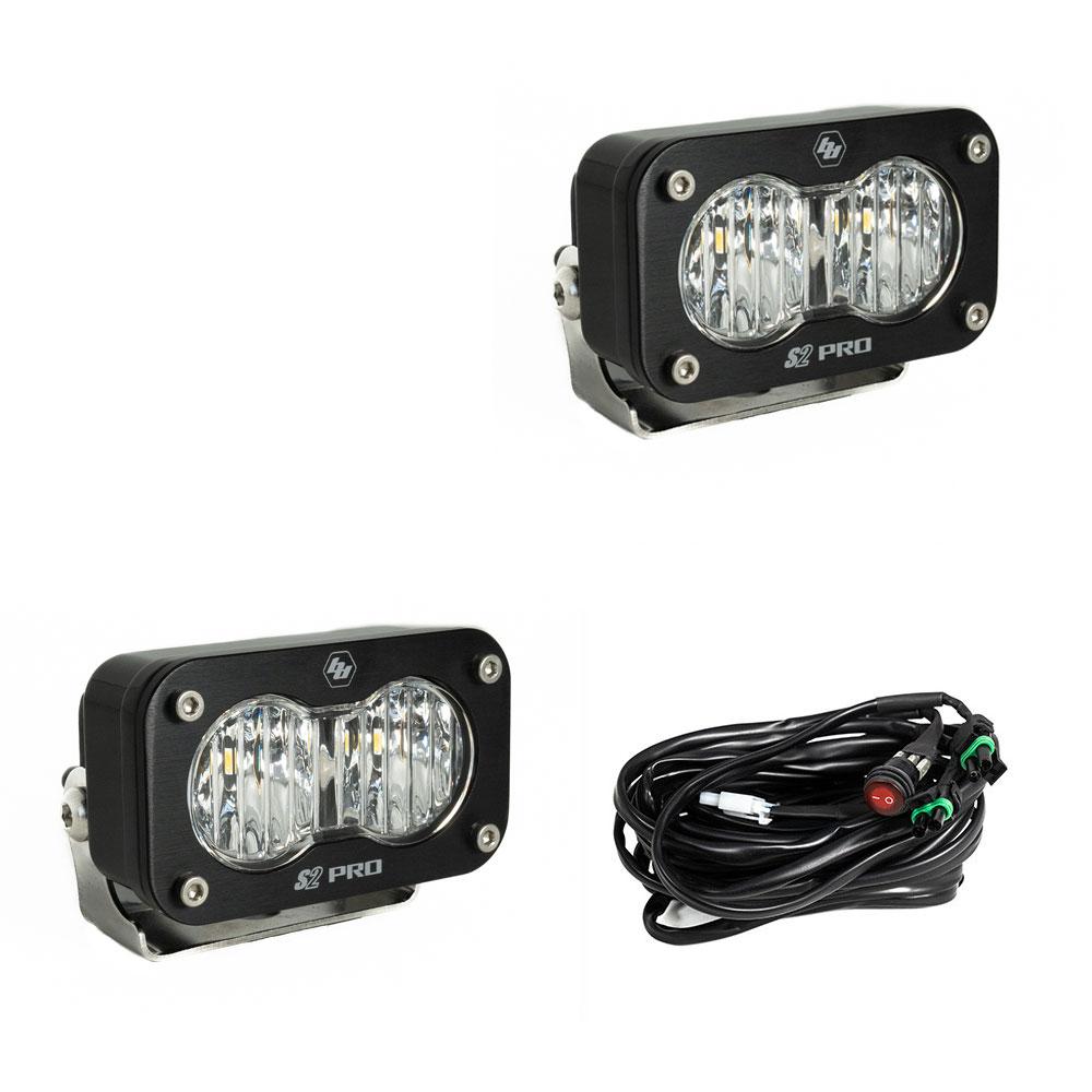 Baja Designs S2 Pro Series LED Light Pods Wide Cornering Pattern - Pair