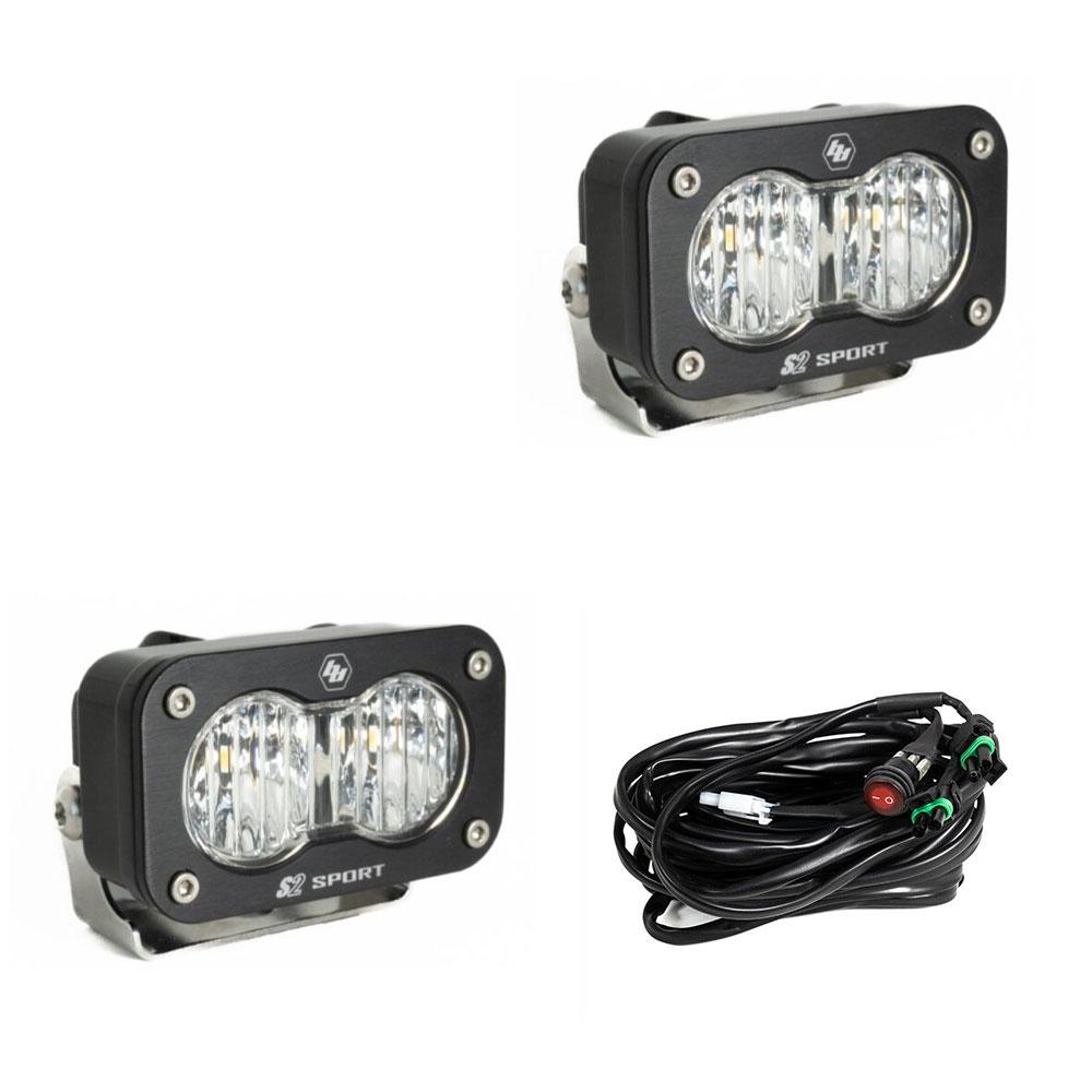 Baja Designs S2 Sport Wide Cornering Pattern Pair LED Work Light - Clear