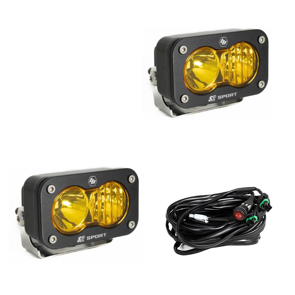 Baja Designs S2 Sport Driving Combo Pattern Pair LED Work Light - Amber