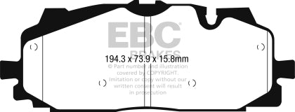 EBC B9 Audi S4 / S5 / RS5 Redstuff Ceramic Low Dust Front Brake Pads - 0