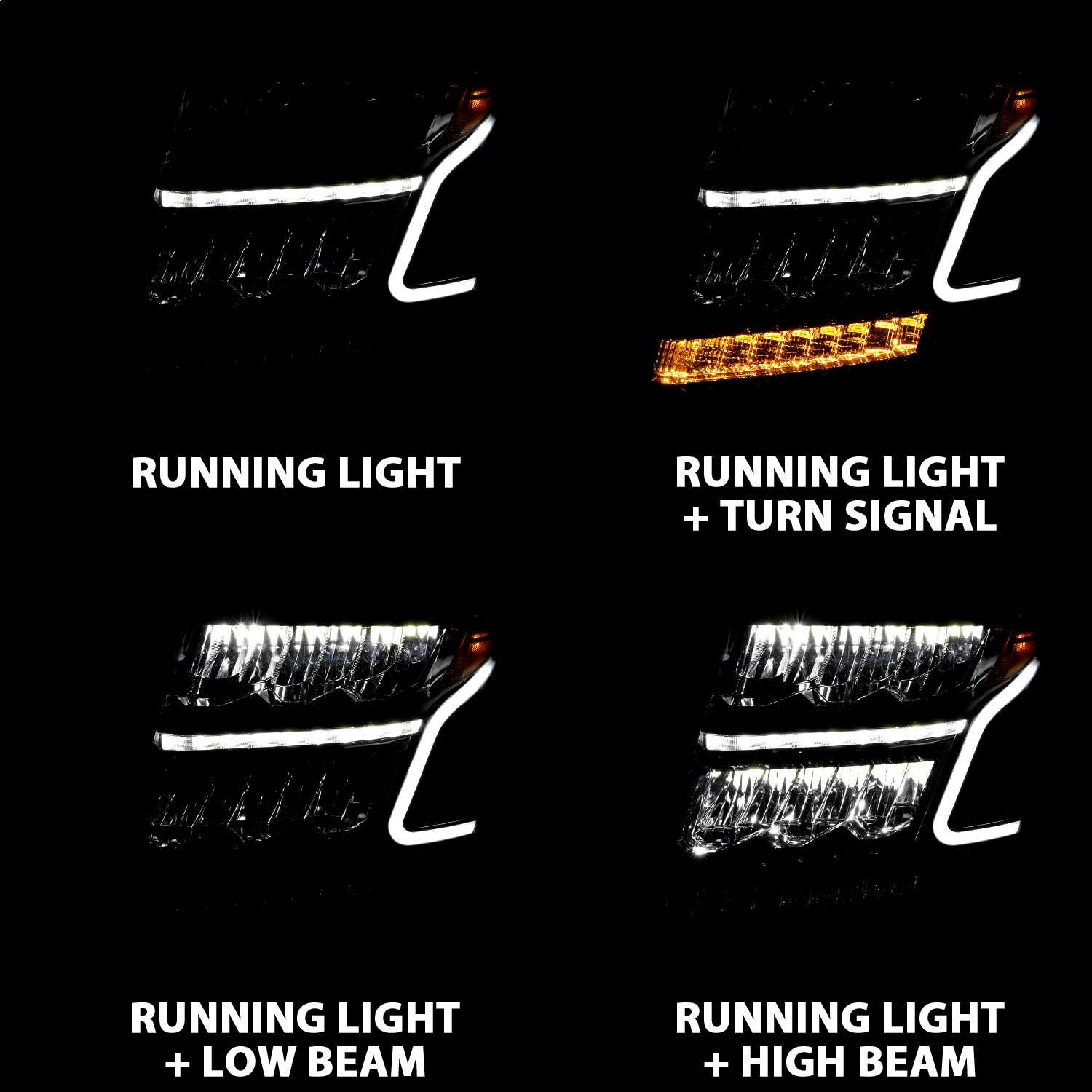 ANZOUSA LED CRYSTAL HEADLIGHTS: 2015–2020 CHEVROLET SUBURBAN