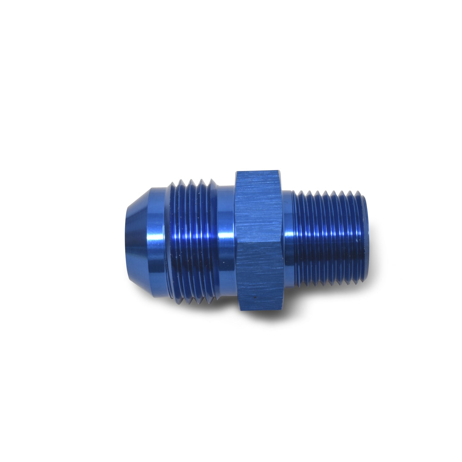 Russell Performance -16 AN to 3/4in NPT Straight Flare to Pipe (Blue)