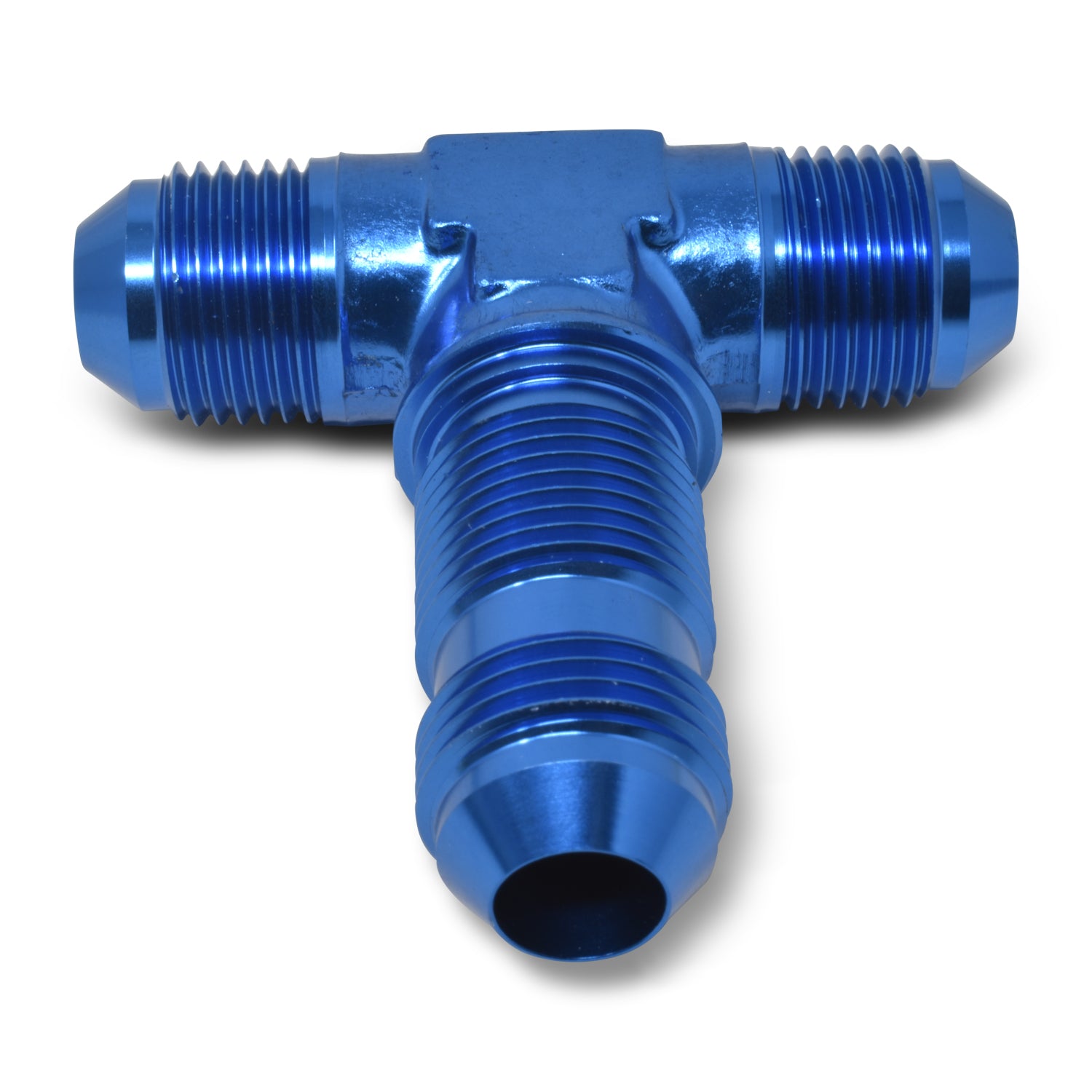 Russell Performance -4 AN Flare Bulkhead Tee Fitting (Blue)