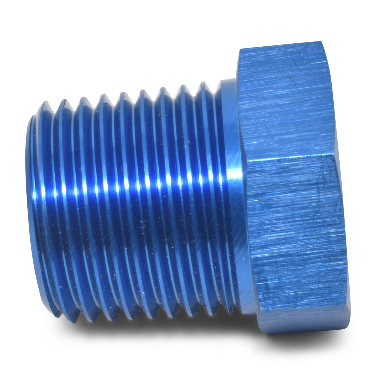 Russell Performance 3/8in Male to 1/4in Female Pipe Bushing Reducer (Blue)