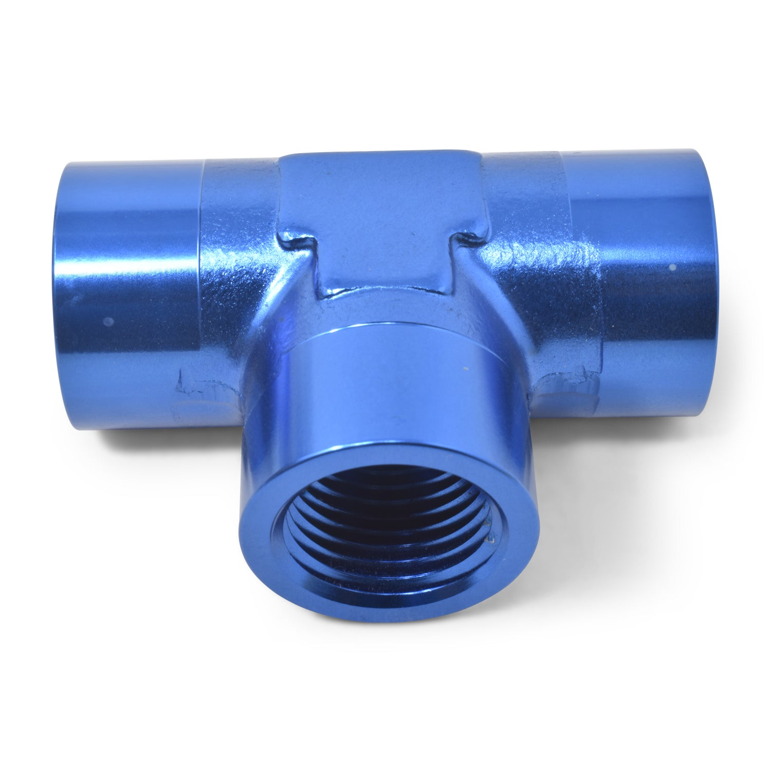 Russell Performance 1/8in Female Pipe Tee Fitting (Blue)